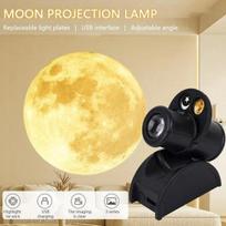 Mini Žemės Mėnulio Projektoriaus Lempa Žvaigždžių Projekcijos Šviesa Planetos Projektorius Fono Atmosferos LED Naktinė Lemputė Miegamojo Sienų Dekorui Atmosphere light juoda
