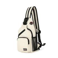 „Crossbody“ krepšys, vieno peties „Oxford“ audinio krūtinės krepšys „Crossbody Leisure“ daugiafunkcinė kuprinė rankinė balta