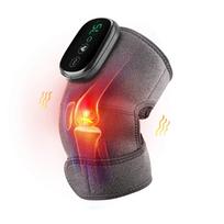 Smart Electric Heating Knee Pad MassagingTool Leg Joint Therapy Knee Vibration Massage Elbow Shoulder Warm Wrap Arthritis Pain Relieving france black