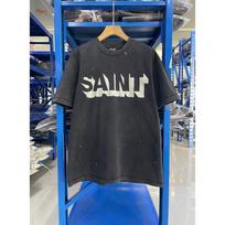 Vintage Saint25ss High-quality Letter Printing Pattern Casual Loose Shirt Washed Oversized Men's Top M