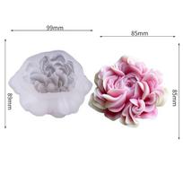 3D Flower Shape Flower Silicone Molds Diy Ice Pastry Jelly Candy Moulds Chocolate Sugarcraft Silicone Soap Mold Kitchen as the picture white