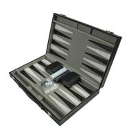 Premium Medium Collapsible Backgammon Board Game Set PU Leather Case Classic Portable Travel Board For Adults Kids Family Party juoda