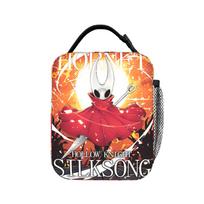 Popular Hollow Knight Game Anime Lunch Bag Portable Lunch Box Unisex School Print Cooler Bag Fashion Thermal Lunch Bags One Size red