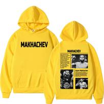 Ma King Islam Makhachev Gerbėjų Dovanos Hoodies Vyrams Moterims Smurto Estetika Kūno Šildytuvas Megztiniai Laisvalaikio Vilnos Dydžio Didesnis Hoodie S geltona