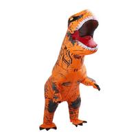 Pripučiamas dinozauro kostiumas T Rex Pripučiamas dinozauras Pripučiamas kostiumas Cosplay vakarėliams Vestuvėms Velykoms Kalėdoms Oranžinis Suaugusiųjų Stilius 150‑190cm orange
