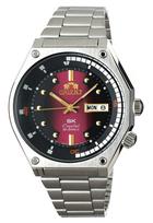 ORIENT Sports SK Retro 70s Automatic Steel Watch with Red Dial RA-AA0B02R, Red, Retro. black