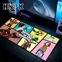 XL Grand Theft Auto GTA Pelės kilimėlis Žaidėjo Kompiuterio Biuro Aksesuarai Pelės kilimėlis Guminis neslystantis Didelis kilimėlis Dovanojimas vaikinams 30cmx60cm(11.8x23.6inch) gray