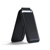 Leather wallet with stand, compatible with MagSafe Satechi Vegan Leather Wallet Stand black