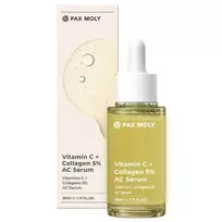 PaxMoly , Ac Serum, Vitamin C + Collagen 5%, Hydrating  AND  Brightening, Day  AND  Night, Serum, For Face, 50 ml