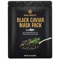 PaxMoly , Black Caviar, Brightening, Hydrating  AND  Anti-Aging, Sheet Mask, Face, 25 ml