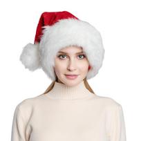Kalėdos Senelio Kepurė Raudona Stora Didelė Pūkuotos Kepurės Suaugusiems Vyrams Moterims Šilta Slidinėjimo Kepurė Kalėdinė Šventė Senelio Cosplay Atostogos white
