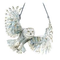 Pelėdos saulės gaudyklė, spalvota akrilo šviesos gaudyklė, pakabinamas ornamentas namų sodui, balkono dekoravimui paukščių entuziastams 20cm white