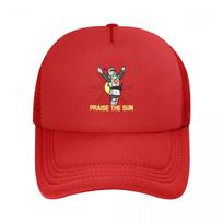 Baseball Caps Dark Souls Praise The Sun Game Mesh Hats Sport Summer Adult Hats One Size red