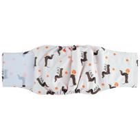 Daugkartinio naudojimo plaunamas patino šuns sauskelnių diržas - Minkšto audinio augintinio kelnės S (Waist 32-40cm)