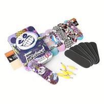 Packs 6 Diy Mini Finger Skateboard Fingerboard Kit With Metal Box Replacement For Teens Adults Fingertip Movement Novelty Toys gray