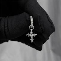 Stylish Diamond Inlaid Cross Ear Cuff Earrings for Girls black