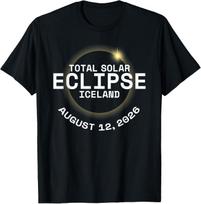 Total Solar Eclipse Iceland 12th August 2026 Totality T-Shirt 4XL įvairiaspalvis