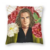 Lestat De Lioncourt Extra Square Pillowcase Polyester Linen Velvet Printed Zip Decor Pillow Case Bed Cushion Cover Peach skin 18*18(CM)-1Pcs brown