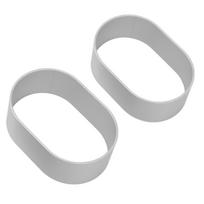 10pcs Cake Mold Baking Tool Easy Cleansing Stainless Steel Cake Mold Set for Kitchen Oval Shape