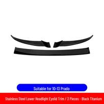 10-13 Toyota Prado Headlight Eyelid Trim Strip - Modified Exterior Decoration black