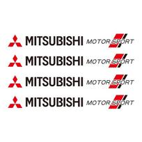 4 vnt. vandeniui atsparūs automobilio logotipo lipdukai Mitsubishi Eclipse Cross, Lancer, Outlander – Automobilio dekoracija AV2 black
