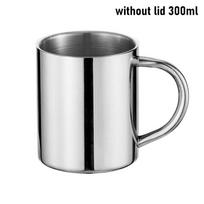 1 vnt. 200/300/400 ml nerūdijančio plieno kavos puodelis, dvigubos sienelės, apsaugantis nuo nusiplikymo, nešiojamas, gėrimams, alui, arbatai, sultims, termopuodelis white