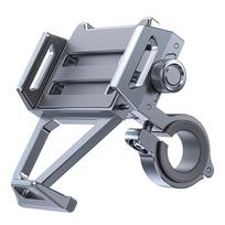 Motorcycle Phone Holder Handlebar Mounted Cellphone Cradles Shockproof Stand Holder for Scooter Bike 360 Degree Rotating pilka spalva