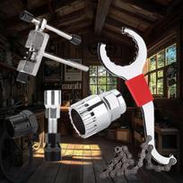 Mountain Bike Tool Kit Integrated Portable Tire Repair Kit Multi-functional Cycling Maintenance Tool Set Tail Hook Wrench For