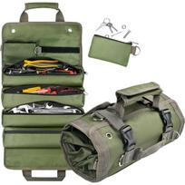 Tool Bag Organizer Roll Up:Gifts for Men Fathers Day Dad Gifts for Him Boyfriend Husband Birthday Portable Motorcycle Tool Box Woodworking Gift K
