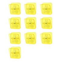 10Pcs Colorful Transparent Binder Clip Set Cute Plastic Paper Clamps for Office School Test Papers Bills Study Materials Desktop Organization Supplies 3cm geltona