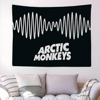 A-Arctic M-Monkeys Rock Band Music Cartoon Tapestry Wall Hanging Decoration Household Home Decor 100X70CM white