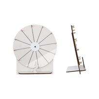 Rotatable Prize Wheel Erasable Wood Lottery Wheel For Raffle And Contests Birthday Wedding Party Festival Celebration