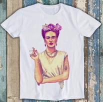 Frida Kahlo Art Design Smoking Funny Gift Tee T Shirt 201 M