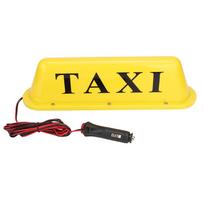 12V LED Magnetic Taxi Sign Roof Top Car Super Bright Light Lamp with Cigar Lighter(Yellow Case) yellow