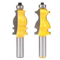 2pcs 1/2 Shank Fishtail Handrail Router Bit Handrail Trimming Cutter  For Woodworking