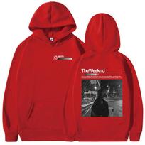 Ribotas The Weeknd Xo Albumo Merch Hoodie Vyriškas Retro Laisvas Vilnos Drabužis Palaidinė Hip Hop Oversized Rudens/Žiemos Hoody L raudona
