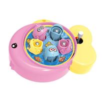Portable Board Game Mini Fishing Toy Clock Work Power Realistic Fish Rod Interactive Toy For Kids Toddler Children Gift rožinė
