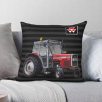 Massey Ferguson Mf 375 Red Tractor Square Pillowcase Polyester Linen Velvet Printed Zip Decorative Throw Pillow Case Car Cover 30X30CM black