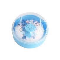 Baby Talcum Powder Flocking Box Portable Refillable Baby Body Cosmetic Powder Puff Cntainer Baby Puff Case For Home Travel Use mėlyna