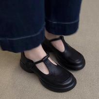 2025 Nauji Prancūziški Vienviečiai Batai Moteriški Apvalaus Priekio Aukštakulniai Stora Oda Stori Padai Retro Mary Jane Moteriški Batai 35 juoda