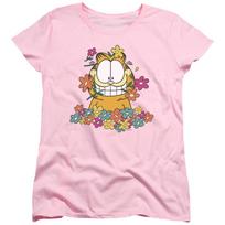 Garfield  In The Garden  Women's T-Shirt M gray