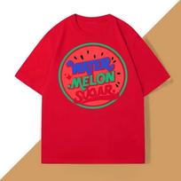 Twinkling Watermelon Tshirt Unisex Women Casual Short Sleeve T Shirt Cotton Breathable Tshirt Funny Summer Unisexs Clothes Tops S red