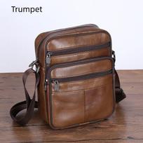 Men's Genuine Leather Shoulder Bag Messenger Bag black