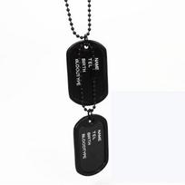 Men's Interesting Style 2 Dog Tags Chain for Man Pendant Necklace Goth Fashion Jewelry Choker Y2k juoda
