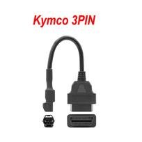 KYMCO 3 kontaktų OBD2 Motociklo diagnostikos laidas Vyriškas į 16 kontaktų moterišką sąsają Adapteris Motociklo OBD 2 skenerio prailginimo laidas gray
