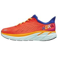 HOKA ONE ONE Clifton 8 Fiesta Orange Purple 1119393-FBLN 44 red