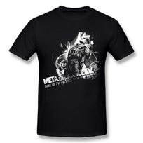 AICH Men's Metal Gear Solid 4 Game Logo Poster Black T Shirt Size L XXL juoda