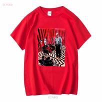 Twin Peaks T Shirt vintage Washed Unisex Breathable Stylish fashion Top For Everyday Wear Casual Versatile Comfortable Soft S red