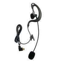 Type-C Interface Ear hanging type Referee earphone Suitable For V6 Pro+ Motorcycle Helmet Bluetooth Intercom Single package black