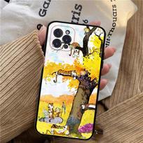C-Calvinas Ir H-Hobesas Telefono Dėklas Skirtas IPhone 16 15 14 11 12 13 Mini Pro XS Max Dangtelis 6 7 8 Plus X Funda Korpusas iPhone 12 pro white